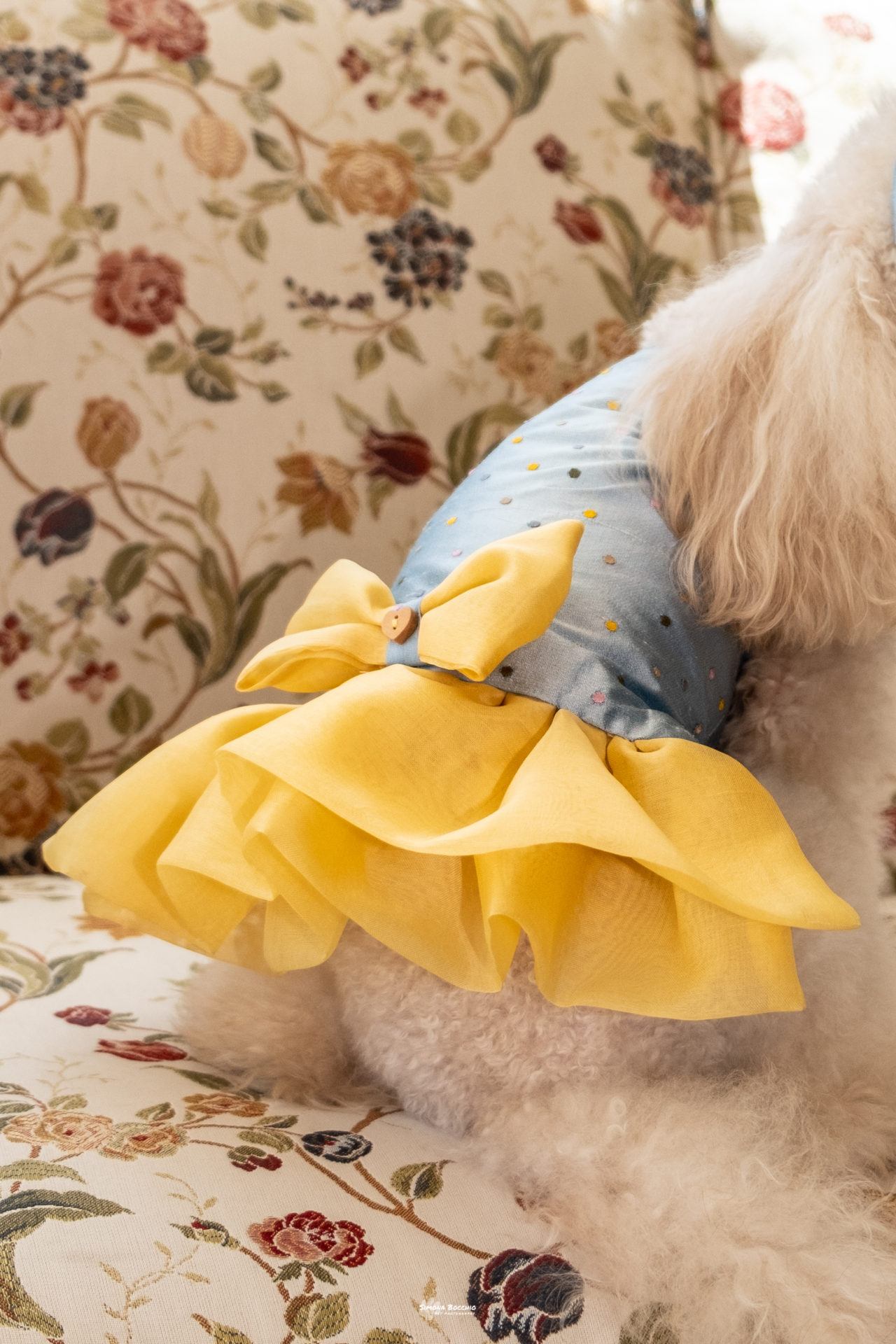 Abito in shantung a pois - immagine 2