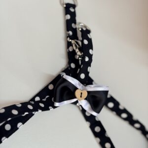 Pettorina a ponte in cotone a pois Amelie