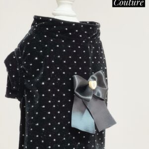 Maglioncino in velluto e strass nero