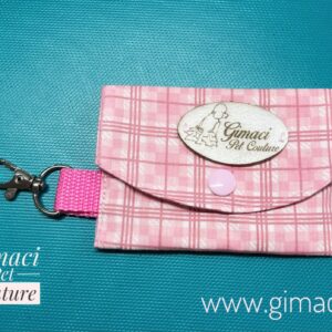Porta sacchetti scozzese rosa