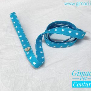 Guinzaglio in cotone azzurra star