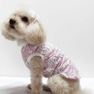 T-shirt in cotone e fantasia barboncino