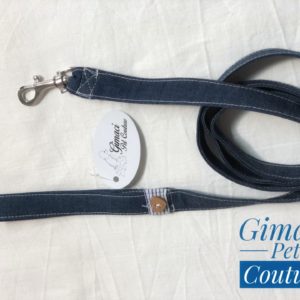 Guinzaglio in jeans righe blu